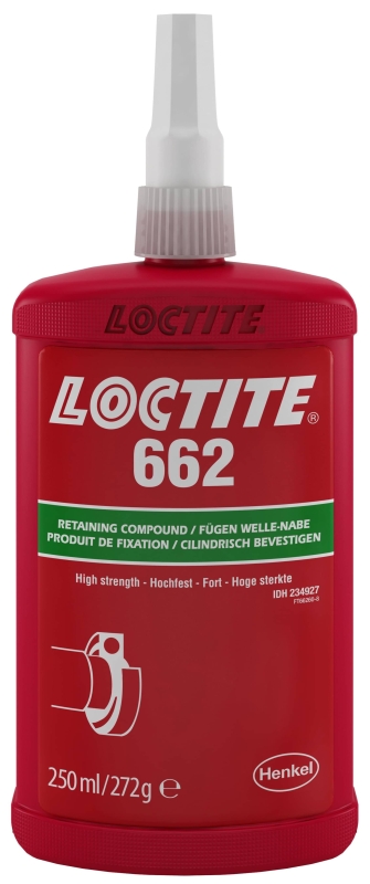 Preview: Henkel™ Loctite® 662 Fügeklebstoff, 250 ml, Bernstein, 234927, Hochfest, auch UV-härtend