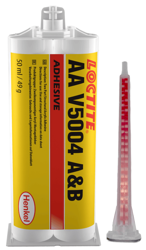 Preview: Henkel™ Loctite® Acrylat Klebstoff AA V5004, 50 ml, Transparent, 1:1, Mittel, 2K, 1290539, Für Transparente Klebungen