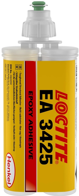 Preview: Henkel™ Loctite® EA 3425 Epoxid Strukturklebstoff, 200 ml, Gelb-Weiß, 1:1, Fest, 2K, 2063050, Für großflächige Anwendungen