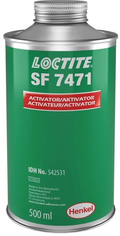 Preview: Henkel™ Loctite® SF 7471 Aktivator, 500 ml, Gelb, 542531, Zum Beschleunigen der Aushärtung anaerober Loctite Produkte