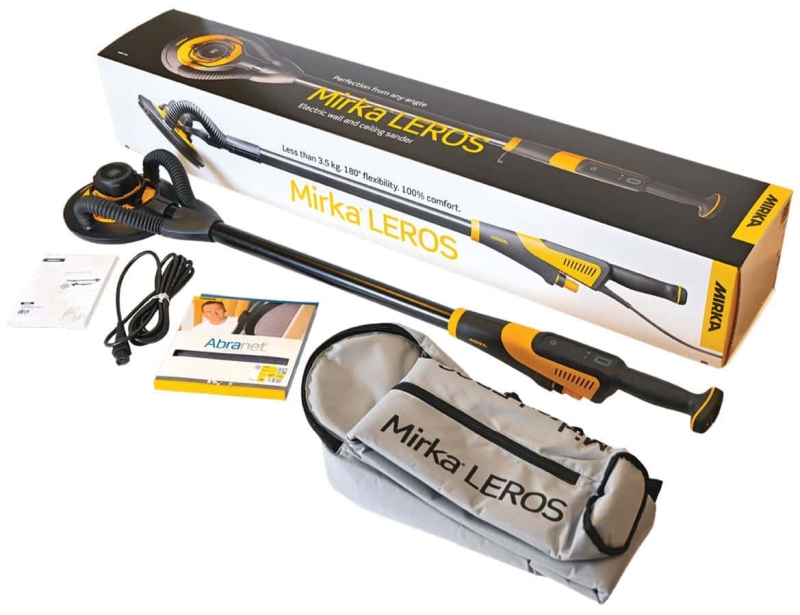 Preview: Mirka® LEROS 950CV + DEXOS Wand & Deckenschliff Starter Kit KIT2553CDMDE, Schleifer: Ø 225 mm, 5 mm Schleifhub, Zentralabsaugung, Für absolute Perfektion mit geringsten Aufwand