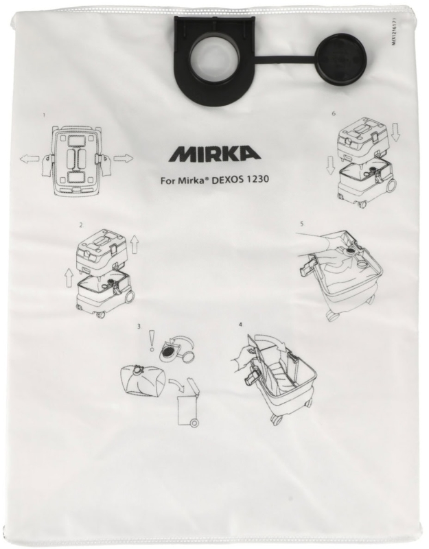 Preview: Mirka® DEXOS Filterbeutel MIX1216171, Ersatzfilterbeutel aus Fleece für Mirka® DEXOS Industriesauger 1230
