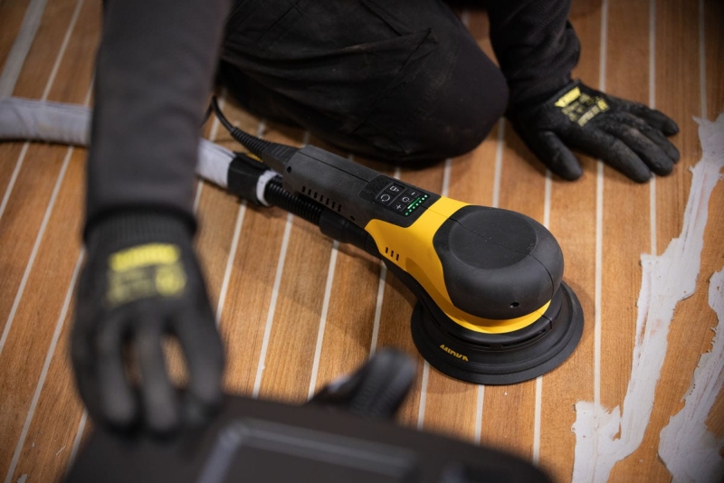 Preview: Mirka® DEROS RS 600 Elektro Rotationsschleifer mit Case MRS6002100CA, Ø 150 mm, 0 mm Schleifhub (Rotation), 5/16"-Gewinde, Zentralabsaugung, 240V, 1,01 PS / 750 Watt, Externe Absaugung