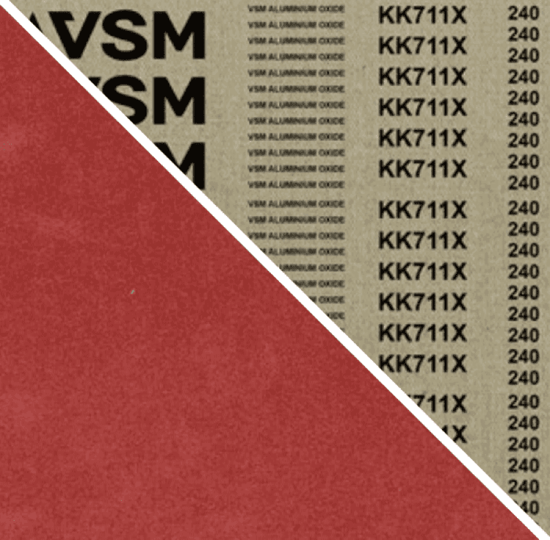 Preview: VSM ALUMINIUMOXID KK711X 702560, 6 mm x 610 mm, A, P40, X-Polyester, Ausführung (E07), Rot-braun, Feilenband mit Aluminium, Für Edelstahl und NE-Metalle