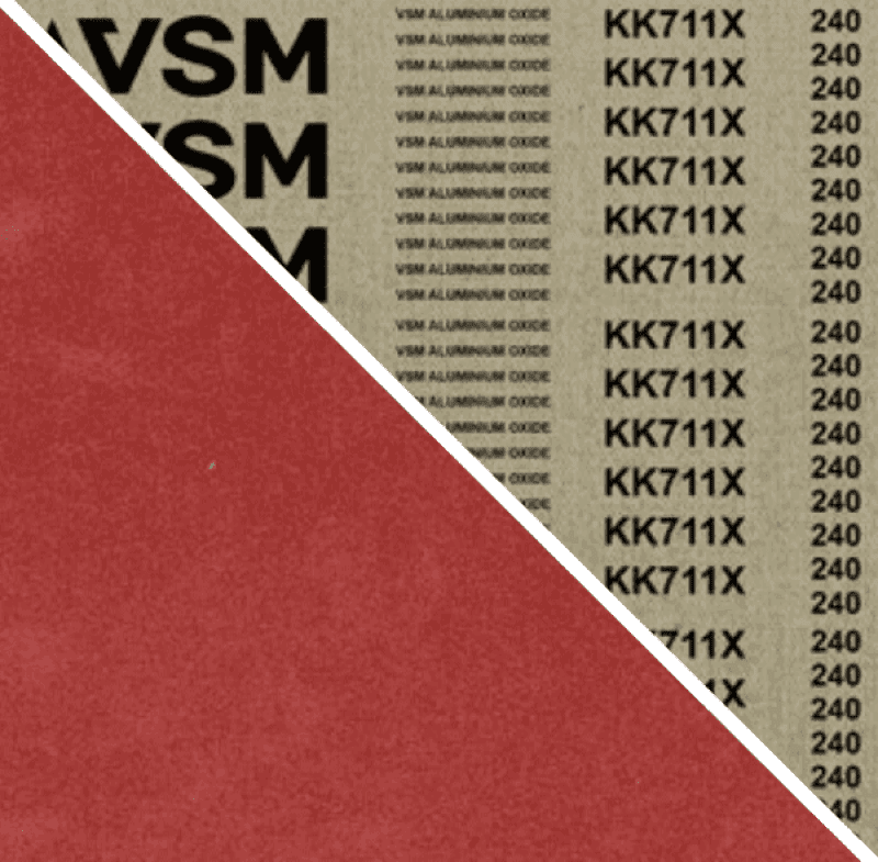 Preview: VSM ALUMINIUMOXID KK711X 711160, 1450 mm x 2620 mm, A, P400, X-Baumwolle, Ausführung (E07), Rot-braun, Breitschleifband mit Aluminium, Für Edelstahl und NE-Metalle