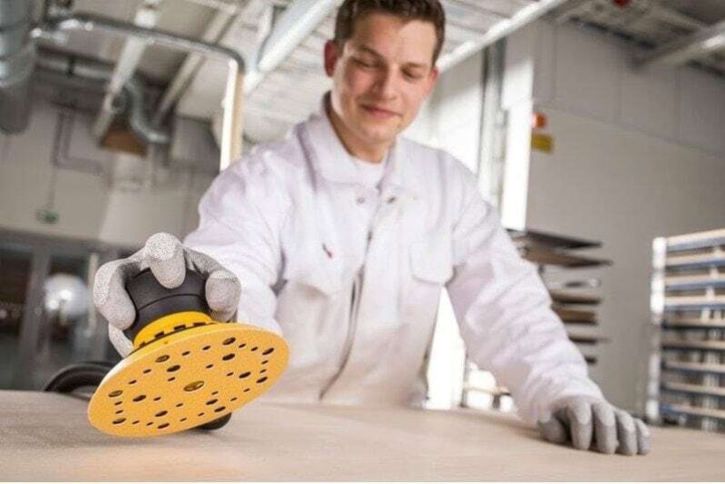 Preview: Mirka® Gold 2361109910, Ø 150 mm, P100, 15-fach gelocht, Kletthaftend, Schleifscheibe mit Aluminiumkorn