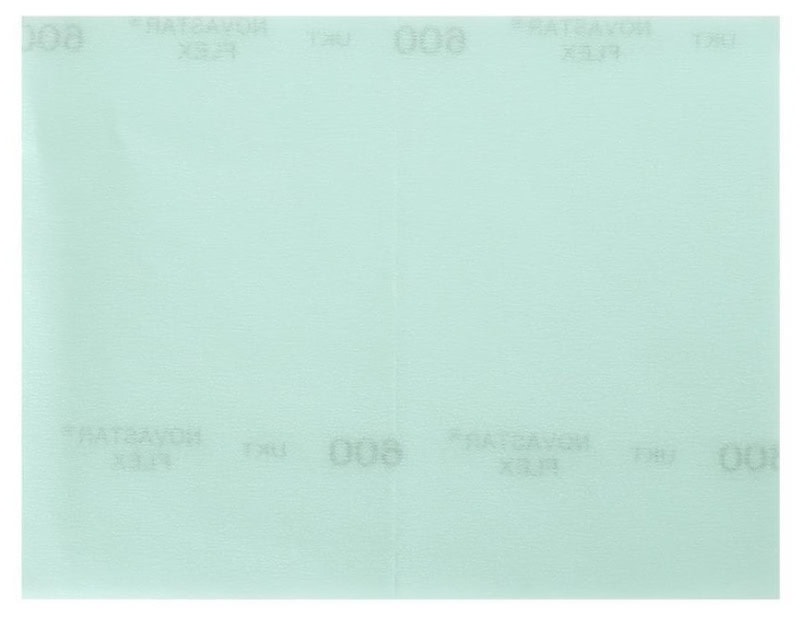 Preview: Mirka® Novastar FLEX FX6CC02561, 130 mm x 170 mm, P600, Grün, Kletthaftend, Flexible Schleifbögen mit Aluminiumkorn