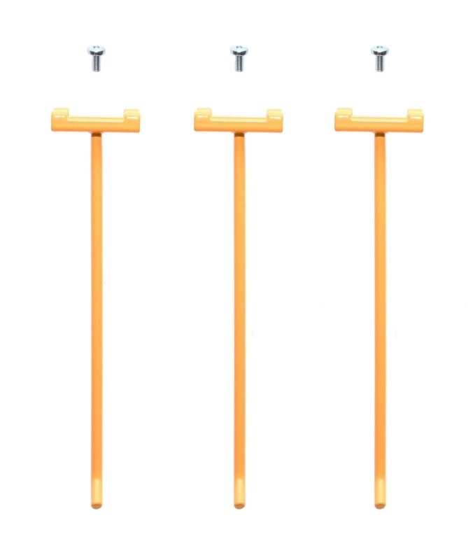 Preview: Mirka® Haken 9194010311, Vierkantlöcher lang, Gelb 3er Pack
