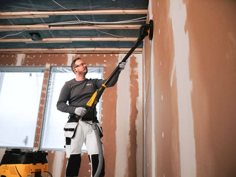 Preview: Mirka® LEROS 950CV + DEXOS Wand & Deckenschliff Starter Kit KIT2553CDMDE, Schleifer: Ø 225 mm, 5 mm Schleifhub, Zentralabsaugung, Für absolute Perfektion mit geringsten Aufwand