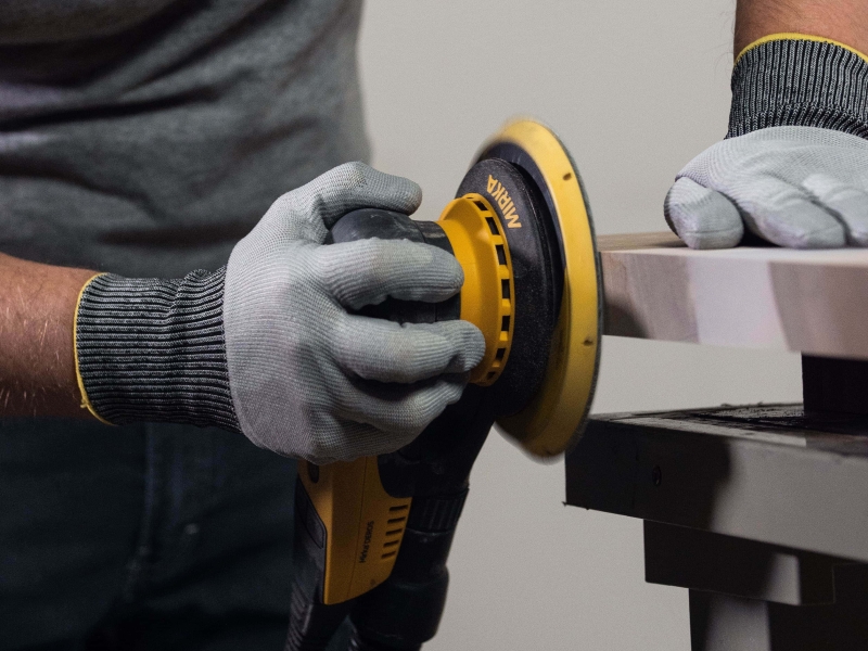 Preview: Mirka® Abranet 5423205092, Ø 125 mm, P1000, Gitternetz, Kletthaftend, PA Gitternetz Schleifscheibe mit Aluminiumkorn