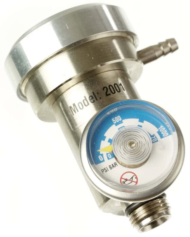 Preview: Dräger® On-Demand Druckminderer 2001, 8316556, Messing, Automatik Ventil, 0,5 Liter/Min., Geeignet für nicht reaktive Gase, Für Gaswarngeräte mit interner Pumpe / Dräger® E-Cal Stationen