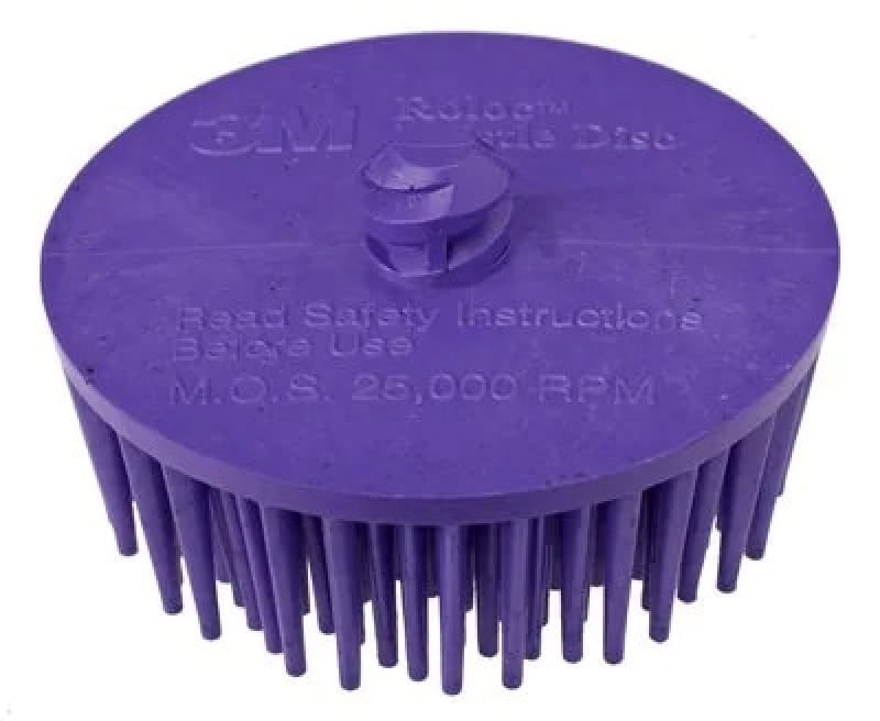 Preview: 3M™ Scotch-Brite™ Roloc™ RD-ZB 07537, Ø 75 mm, P36, Violett, 18.000 U./Min., Bristle Disc, Für Reinigungs- und Entgratungsarbeiten