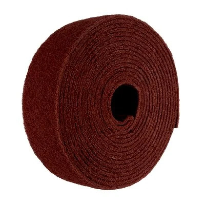 Preview: 3M™ Scotch-Brite™ WR-RL 61152, Rot, 100 mm x 10 m, P400 - 500, A, Fine, Vliesrolle, Für Reinigungs- und Finisharbeiten