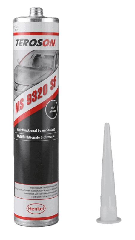 Preview: Henkel™ Teroson® Silanmodifizierter Polymer Kleb-/ Dichtstoff MS 9320 SF, 300 ml, Schwarz, Thixotrop, 1K, 2558392, Schnell Aushärtend