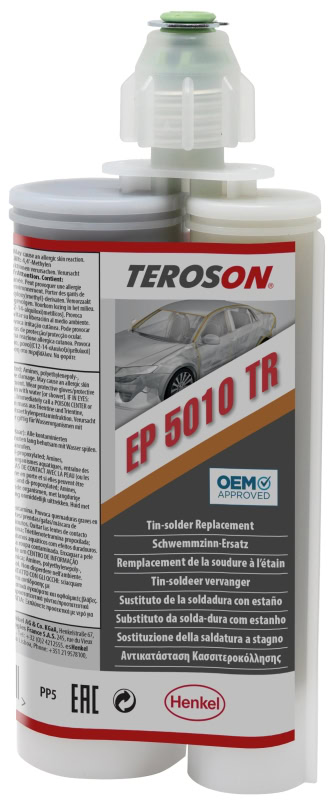 Preview: Henkel™ Teroson® EP 5010 TR Epoxidklebstoff, 200 ml, Grau, 2K, 2989853, Für die Nachbildung von Metalloberflächen
