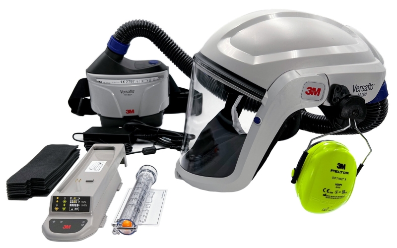Preview: 3M™ TR-300-LIK2, TH3, Partikelschutz, Versaflo™ Leicht-Industrie Gebläse Atemschutz Set, Teile: [TR-315E+, M-207, Z3AF/2, H520P3EV]