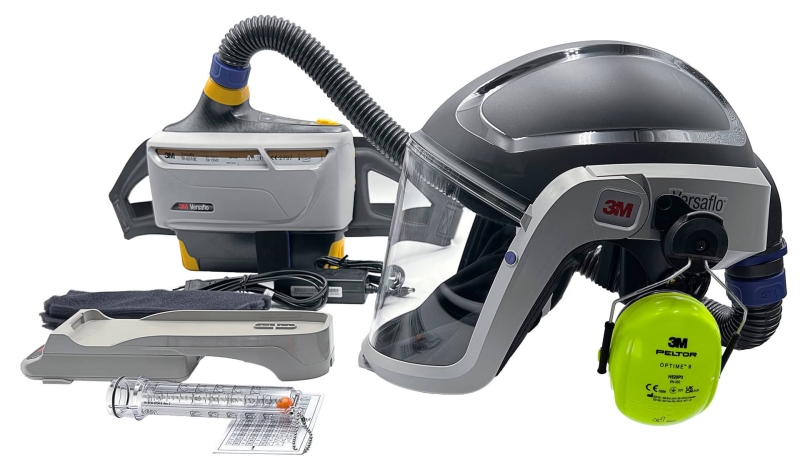 Preview: 3M™ TR-800-HIK, TH3, Partikel- Gase- & Dämpfeschutz, EX-Schutz, Versaflo™ Schwer-Industrie Gebläse Atemschutz Set, Teile: [TR-819E, M-306, Z3AF/2, H520P3EV]
