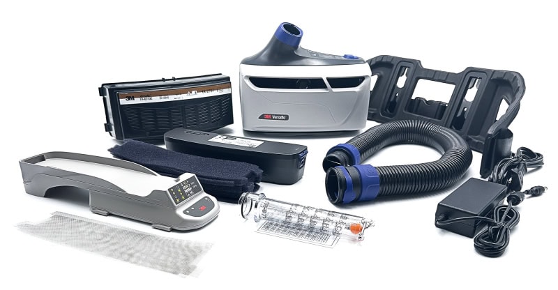 Preview: 3M™ TR-600-LIK, TH3, Partikel- Gase- & Dämpfeschutz, Versaflo™ Leicht-Industrie Gebläse Atemschutz Set, Teile: [TR-619E, M-206, H31P3AF]
