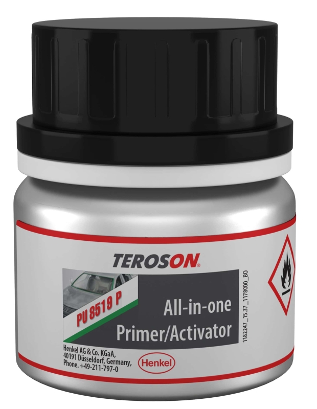Preview: Henkel™ Teroson® PU 8519 P, 100 ml, Schwarz, 1178026, All-in-One Primer und Aktivator für Glas
