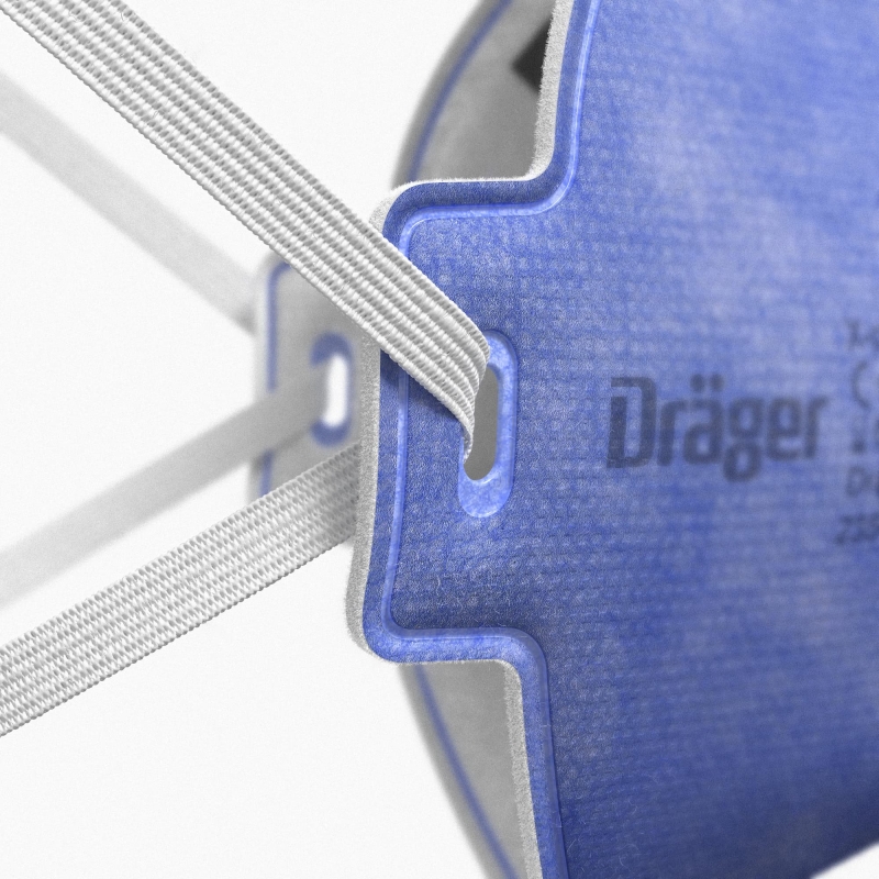 Preview: Dräger® X-plore® 1710 FFP1 NR D Atemschutzmaske / Partikelmaske 3951080, Universalgröße, Hygienisch einzelverpackt, Wirksamer Schutz gegen Stäube und Partikel bei hohem Tragekomfort