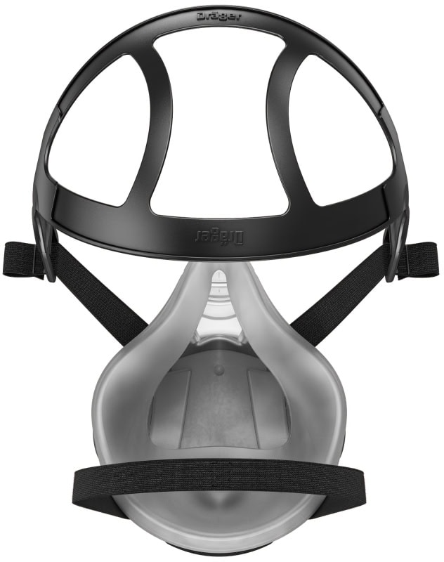 Preview: Dräger® X-plore® 3300 Gasmaske / Halbmaske Lackierer Set 3708070, Größe L, A2 P3 R D Kombinationsfilter, Soft TPE, Dräger® Bajonett-Klick Filteranschluss