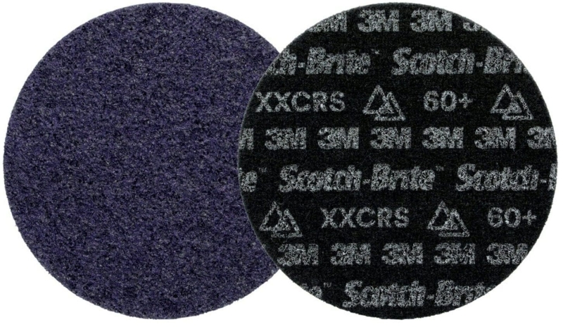 Preview: 3M™ Scotch-Brite™ HD-DH Präzisions-Vliesscheibe HDDH8854, Ø 178 mm, 60+, K, Sehr grob, Violett, 8.600 U./Min., Kletthaftend, Ohne Zentrierloch, Für Abtrags- und Finisharbeiten