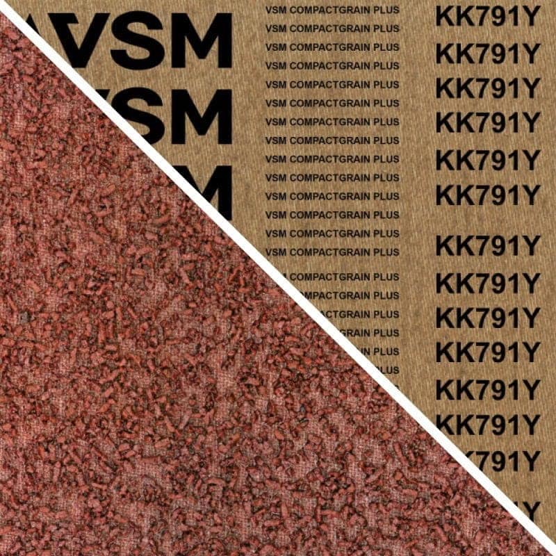 Preview: VSM COMPACTGRAIN PLUS KK791Y 709901, 150 mm x 3500 mm, A, P180, Ausführung (E07), Y-Polyester, Rot-braun, Schmalband mit Aluminium Granulat, Für Edelstahl und Superlegierungen