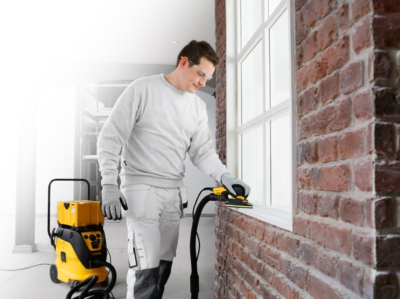 Preview: Mirka® Abranet Ace HD AH21902540, Ø 100 mm x 152 mm x 152 mm, P40, Gitternetz, Kletthaftend, PA Gitternetz Delta Schleifscheibe mit Keramikkorn