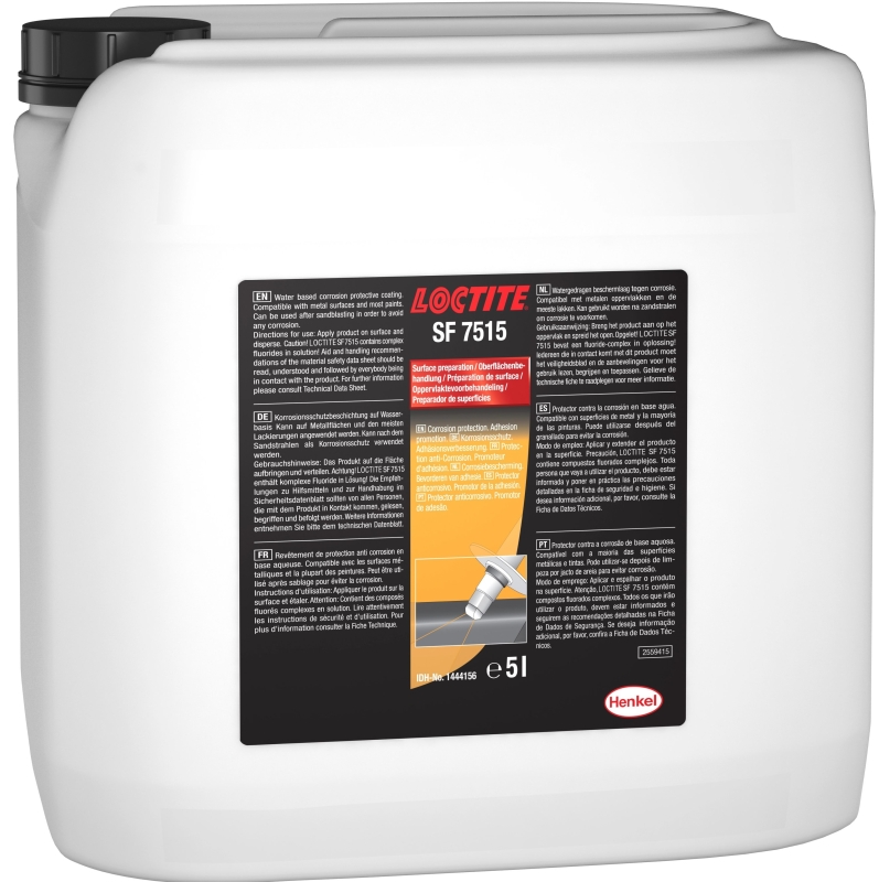 Preview: Henkel™ Loctite® SF 7515 Oberflächenbehandlung, 5 l, Bernsteinfarben, 1444156, Für temporären Schutz gegen Flugrost