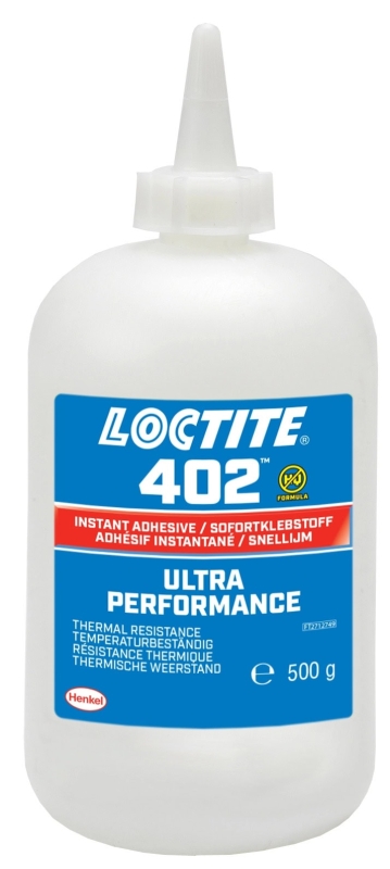 Preview: Henkel™ Loctite® 402 Sofortklebstoff, 500 g, Transparent, 2712749, Hochtemperaturbeständig und schnell aushärtend