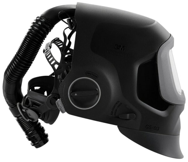 Preview: 3M™ Speedglas™ Schweißmaske G5-03 Pro Air mit Schweißfilter G5-01/03TW und Adflo™ High-Altitude Gebläseeinheit, 637720, inkl. QRS-Luftschlauch und Tasche, Für Heftschweißarbeiten mit Zwischentönungsmodus