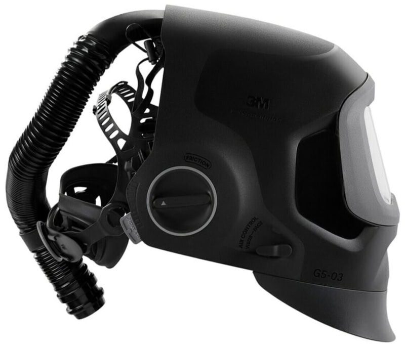 Preview: 3M™ Speedglas™ Schweißmaske G5-03 Pro Air mit Schweißfilter G5-01/03NC und Adflo™ High-Altitude Gebläseeinheit, 637710, inkl. QRS-Luftschlauch und Tasche, TH3, 4A/3B, Kopfband + Textilkopfschutz, Für natürliche Farben; Teile: [637700 + 630010]