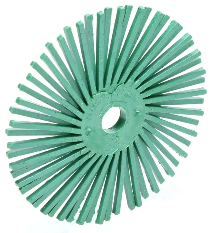 Preview: 3M™ Scotch-Brite™ RB-ZB 30002, Ø 19 mm x 1,0 mm, P1000, Typ C, Hellgrün, 35.000 U./Min., Radial Bristle Brush, Für Reinigungs- und Entgratungsarbeiten