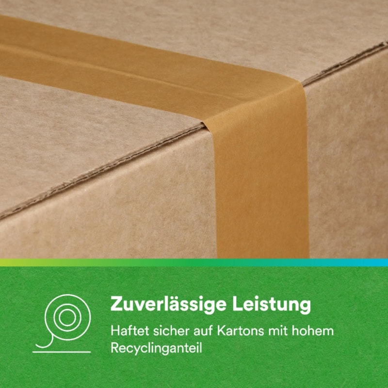 Preview: 3M™ Scotch® Papier Verpackungsklebeband 570, 72 mm x 50 m, 0,119 mm, Braun, Nachhaltig (INDEGE), Lösemittelfrei, Recyclebar