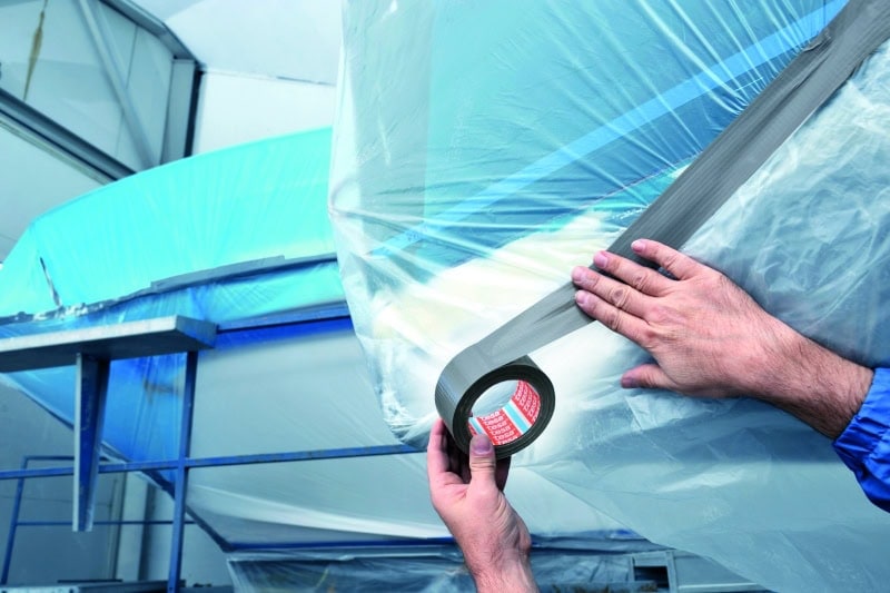Preview: tesa® PRO Gewebeband / Duct Tape 74613, 50 mm x 50 m, 0,175 mm, Grau, Lösemittelfrei, Für universelle Anwendungen