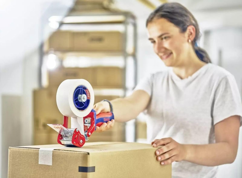 Preview: tesa® 4313, 150 mm x 500 m, 0,125 mm, Weiß, PV 12, Recycling freundlich, Sortenrein, FSC® Papier Verpackungsklebeband aus verantwortungsvollen Quellen
