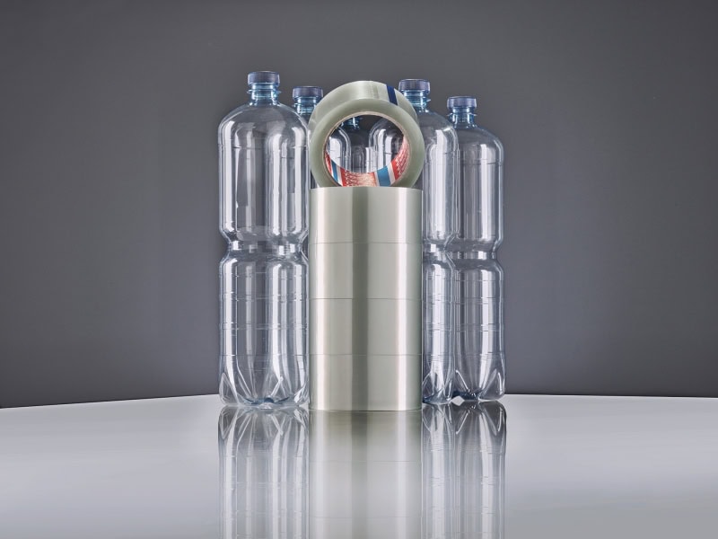 Preview: tesa® 60412, 50 mm x 66 m, Weiß, Leises Abrollen, Recycling Freundlich, Sortenrein, Nachhaltiges Universal PET Verpackungsklebeband