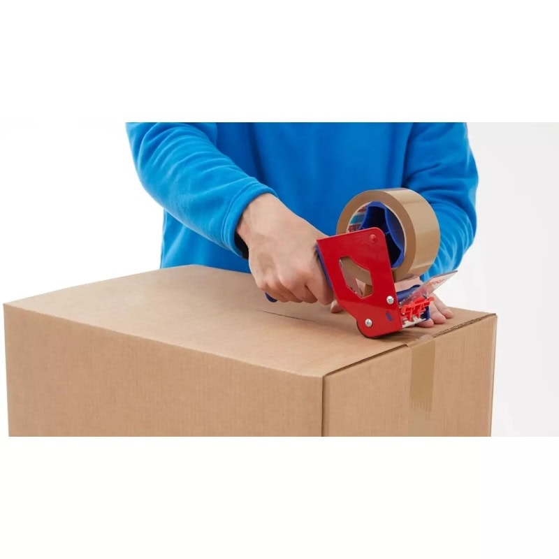 Preview: tesapack® 4124 PVC, 50 mm x 1000 m, 0,065 mm, Braun, Premium PVC-Verpackungsklebeband, Für mittelschwere und schwere Kartons bis 30 Kg
