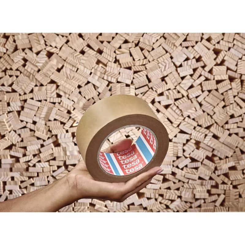 Preview: tesa® 4513, 50 mm x 50 m, 0,105 mm, Braun, PV 0, Recycling freundlich, Sortenrein, FSC® Papier Verpackungsklebeband aus verantwortungsvollen Quellen
