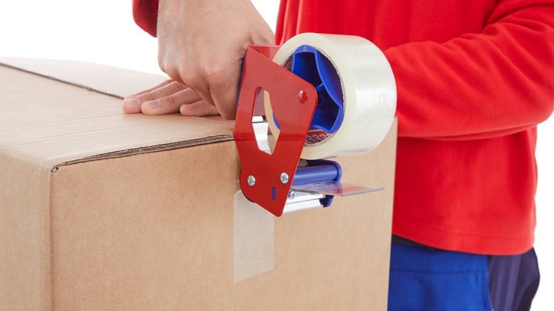 Preview: tesapack® 64014 PP, 50 mm x 66 m, Braun, Leises Abrollen, Universal Verpackungsklebeband