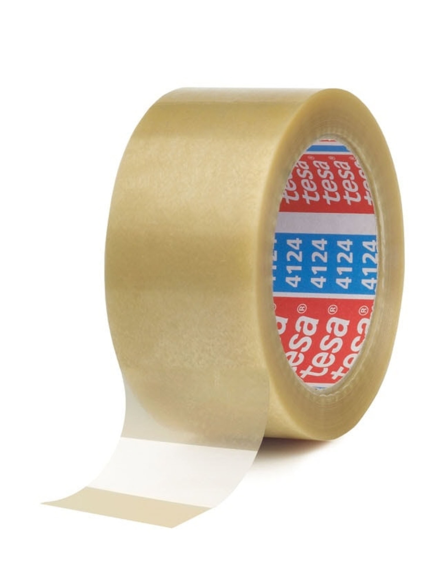 tesa 4124 50 mm x 66 m, 0,6 mm - Premium Verpackungsklebeband PVC transparent