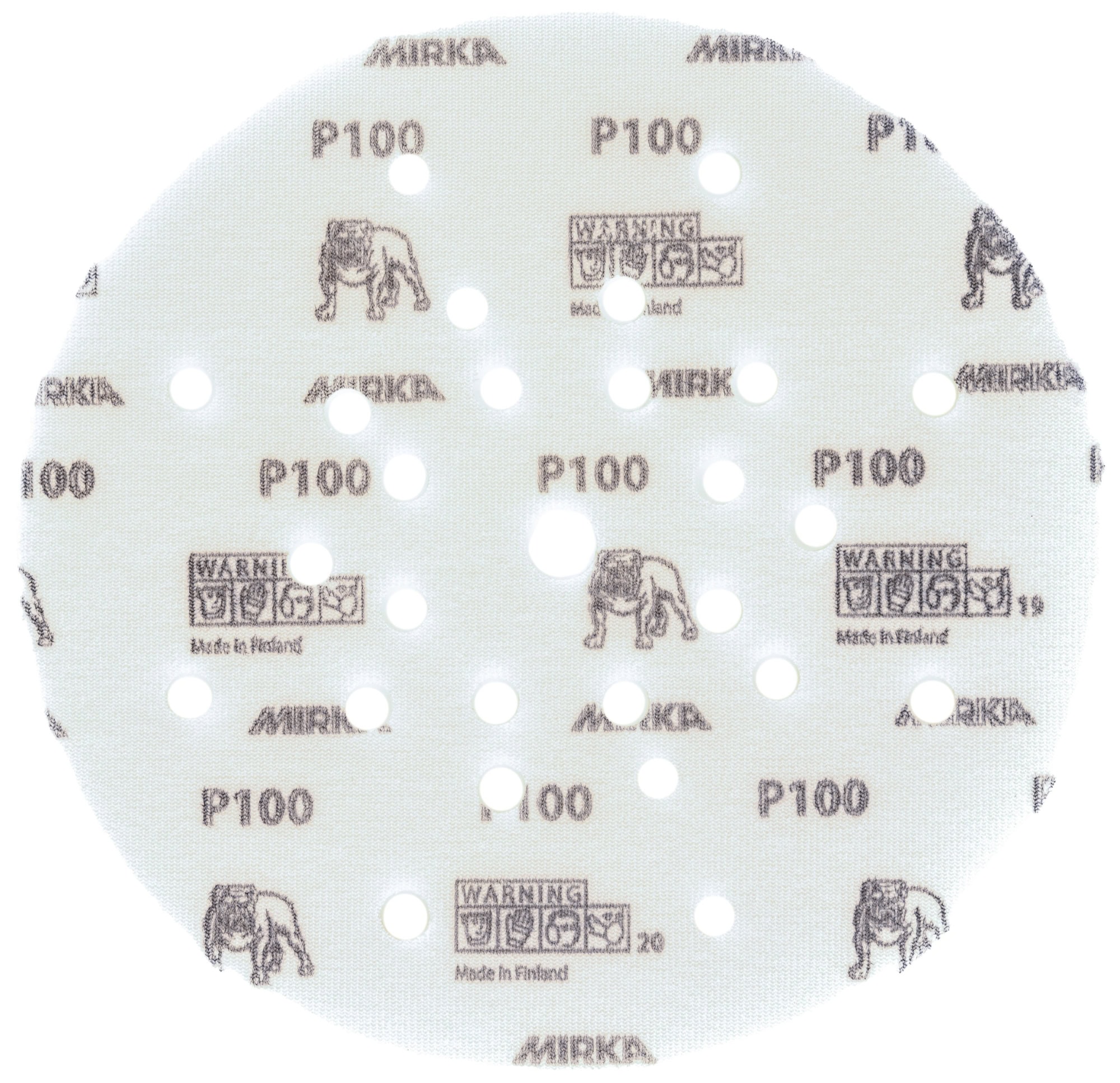 Mirka® Yellow Abrasive Soft 1674802540, Ø 225 mm, P40, A, 27-fach gelocht, Kletthaftend, Schleifscheibe mit Aluminiumoxidkorn, Für Finish- und Polierarbeiten an Werkstücken
