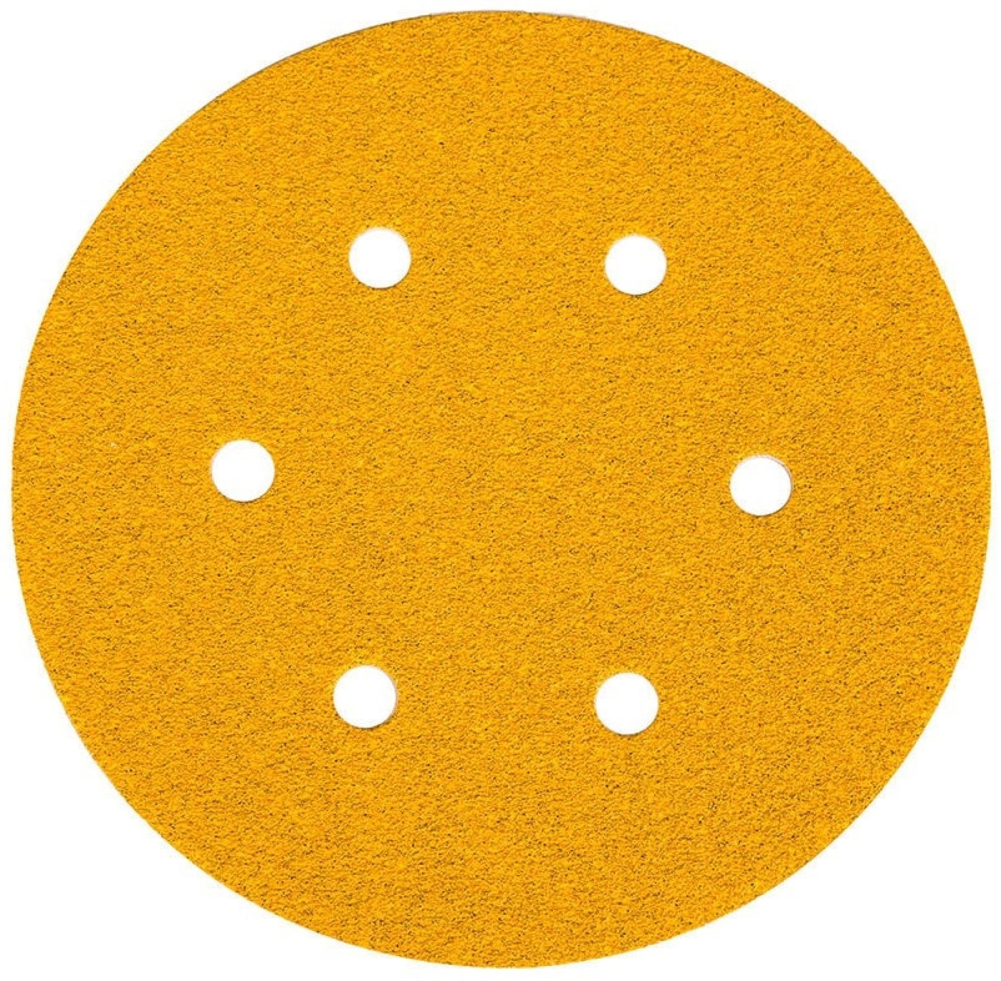 Mirka® Gold 2336509980, Ø 150 mm, P80, 6-fach gelocht, Klebefilmhaftend, Schleifscheibe mit Aluminiumkorn