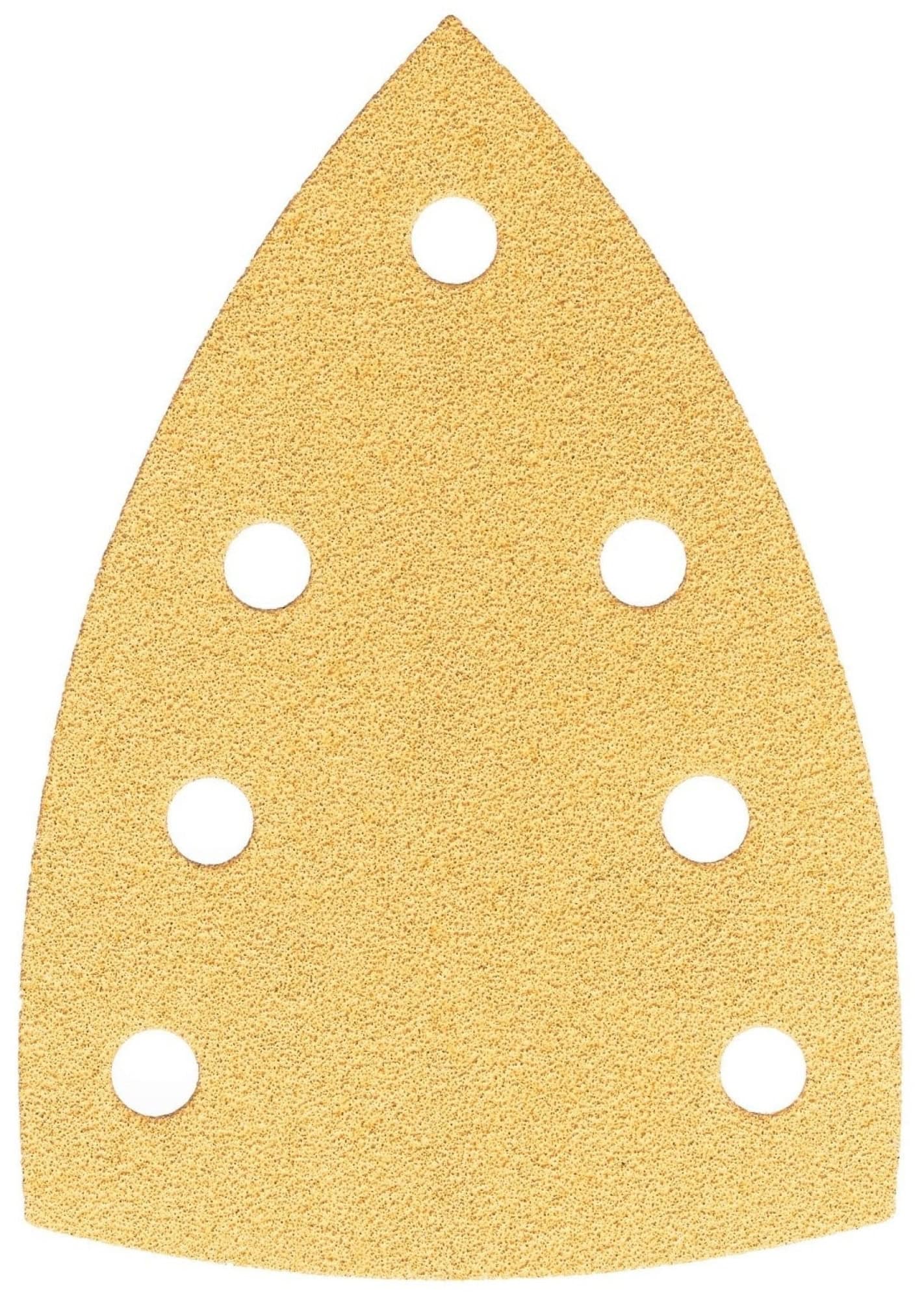 Mirka® Gold 2362005060, Ø 100 mm x 152 mm x 152 mm, P60, 7-fach Gelocht, Kletthaftend, Delta Schleifscheibe mit Aluminiumkorn
