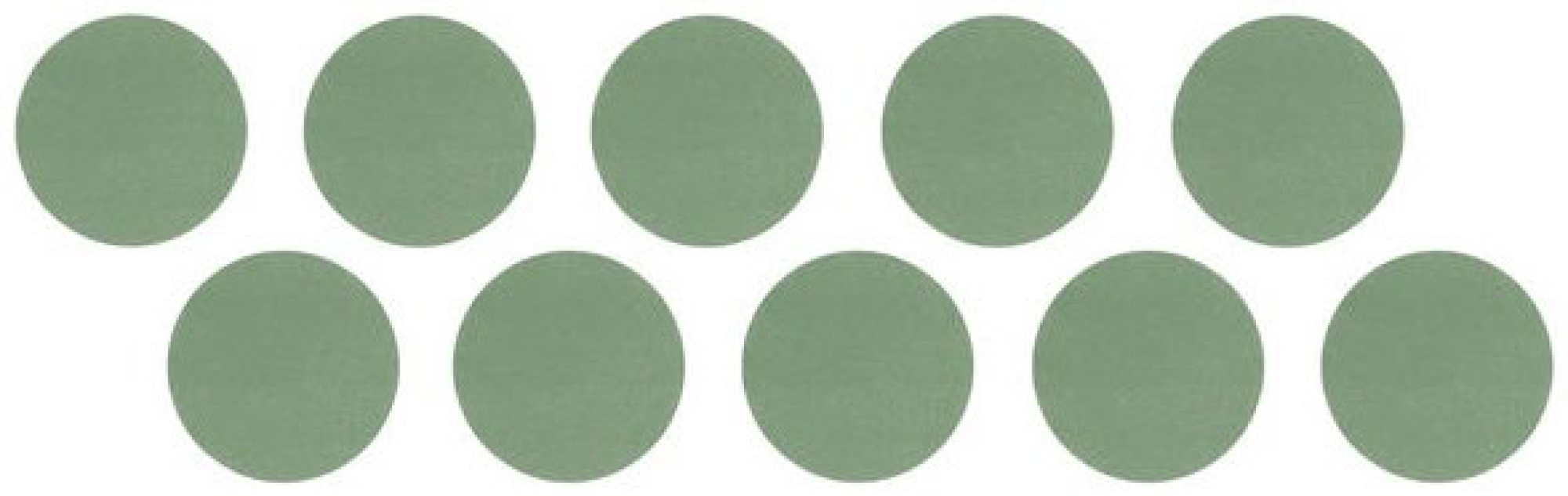 Mirka® Iridium SR 2430909996, Ø 32 mm, P5000, S, Gelb, Klebefilmhaftend, Polyesterfilm, Schleifblüten mit Siliziumkarbidkorn, Für Finisharbeiten