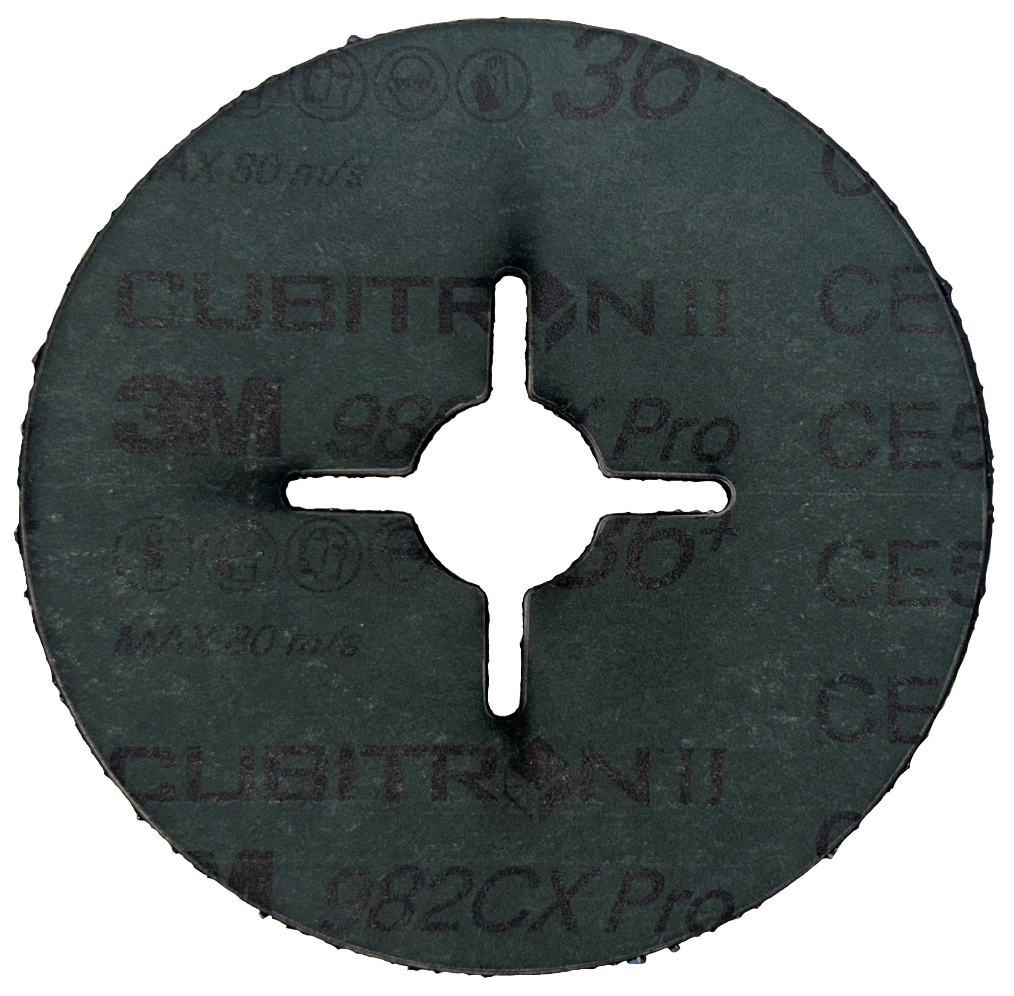 3M™ Cubitron™ II 982CX Pro 83322, Ø 125 mm x ø 22,23 mm, 36+, 12.000 U./Min., Fiberschleifscheibe mit Präzisions-Keramikkorn