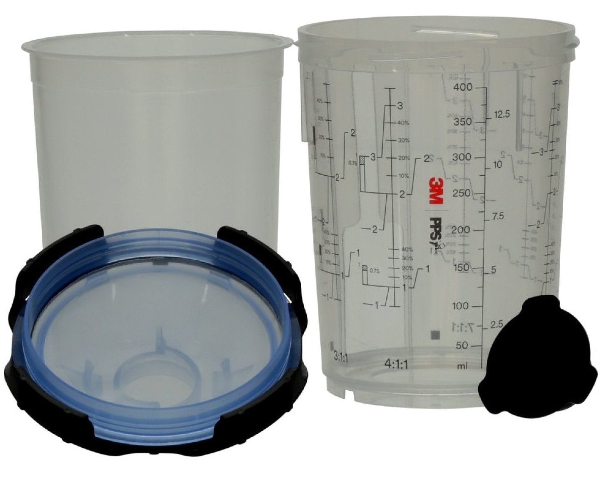 3M™ PPS™ Kit 26312, 0,4 Liter, 125 µm, PPS™ 2.0 Mittleres Einweg-Becher Set zum Anmischen/Abmessen oder zum Schützen der Lacke bei Nichtgebrauch