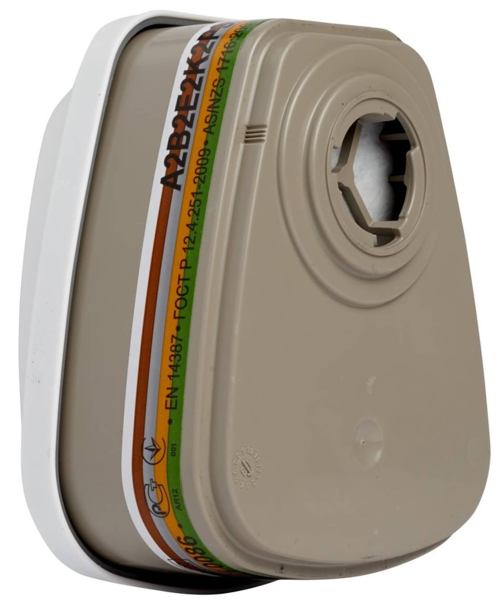 3M™ Gase-/Dämpfe & Partikel Kombifilter 6099, A2B2E2K2HgP3 R D + Formaldehyd, Bajonett-Klick Filteranschluss, Filter gegen organische, anorganische, saure Gase & Dämpfe, Ammoniak & org. Ammoniakderivate, Formaldehyd (CH2O), Quecksilber, Partikel