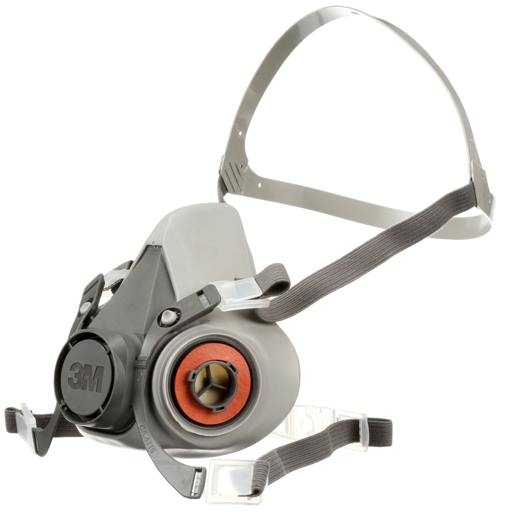 3M™ Gasmaske / Halbmaske 6200M, Größe M, Bajonett-Klick Filteranschluss