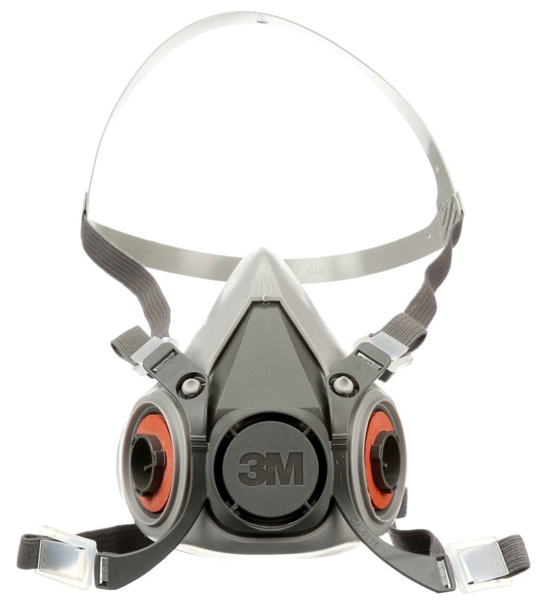 3M™ Gasmaske / Halbmaske 6200M, Größe M, Bajonett-Klick Filteranschluss